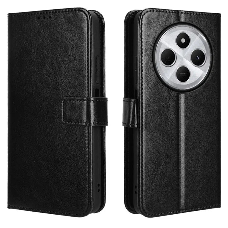 For Xiaomi Redmi 14C 4G Case Crazy Horse Texture PU Leather Phone Wallet Cover