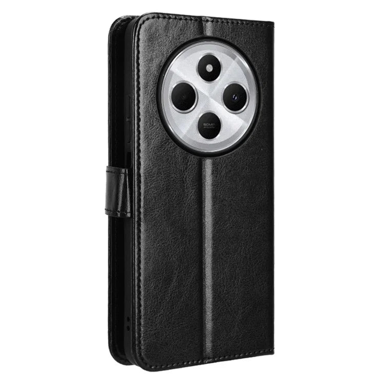 For Xiaomi Redmi 14C 4G Case Crazy Horse Texture PU Leather Phone Wallet Cover