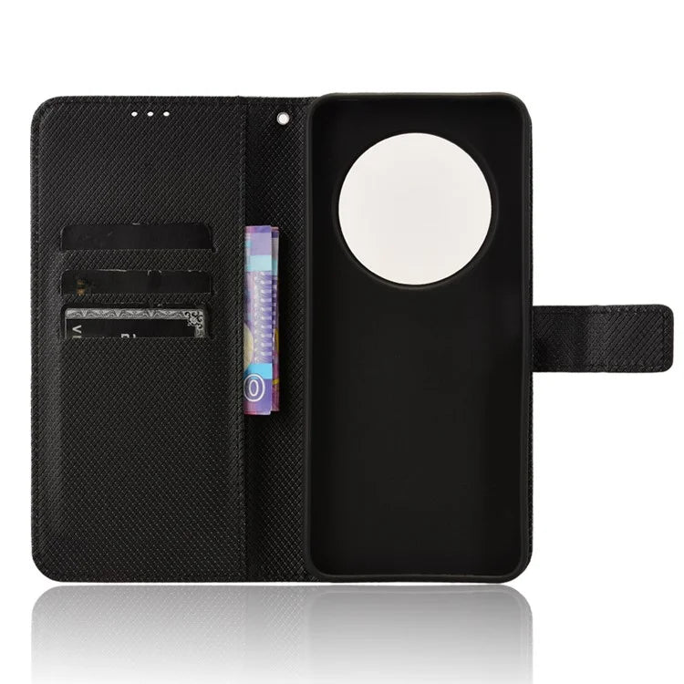 For Xiaomi Redmi 14C 4G Case PU Leather Diamond Texture Wallet Phone Cover