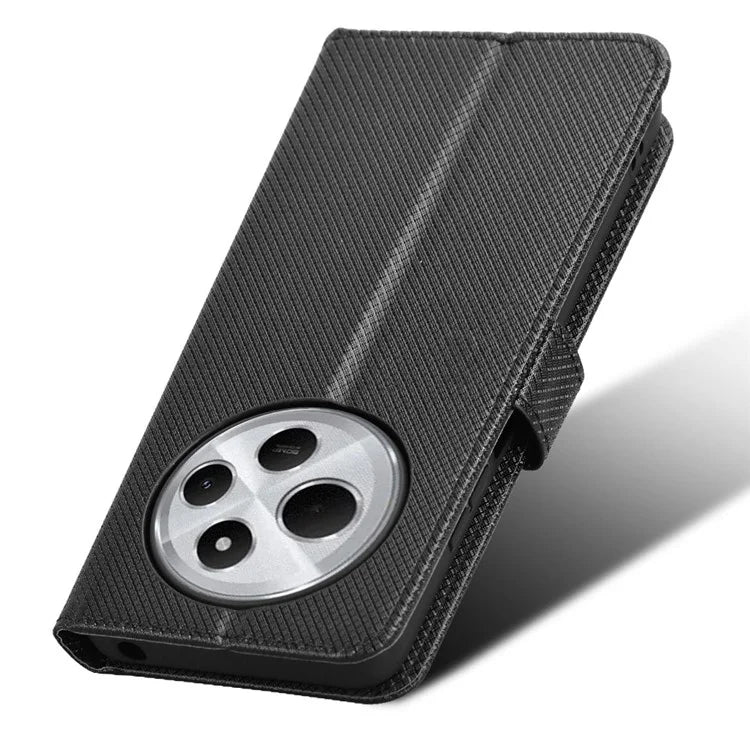 For Xiaomi Redmi 14C 4G Case PU Leather Diamond Texture Wallet Phone Cover