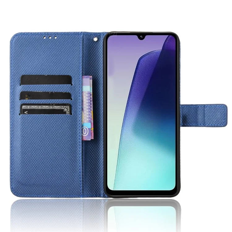 For Xiaomi Redmi 14C 4G Case PU Leather Diamond Texture Wallet Phone Cover