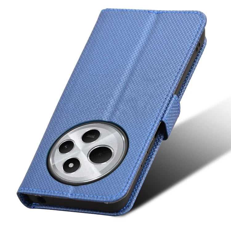 For Xiaomi Redmi 14C 4G Case PU Leather Diamond Texture Wallet Phone Cover