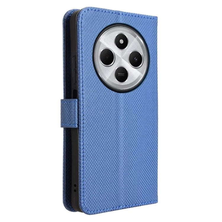 For Xiaomi Redmi 14C 4G Case PU Leather Diamond Texture Wallet Phone Cover