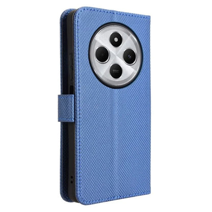 For Xiaomi Redmi 14C 4G Case PU Leather Diamond Texture Wallet Phone Cover