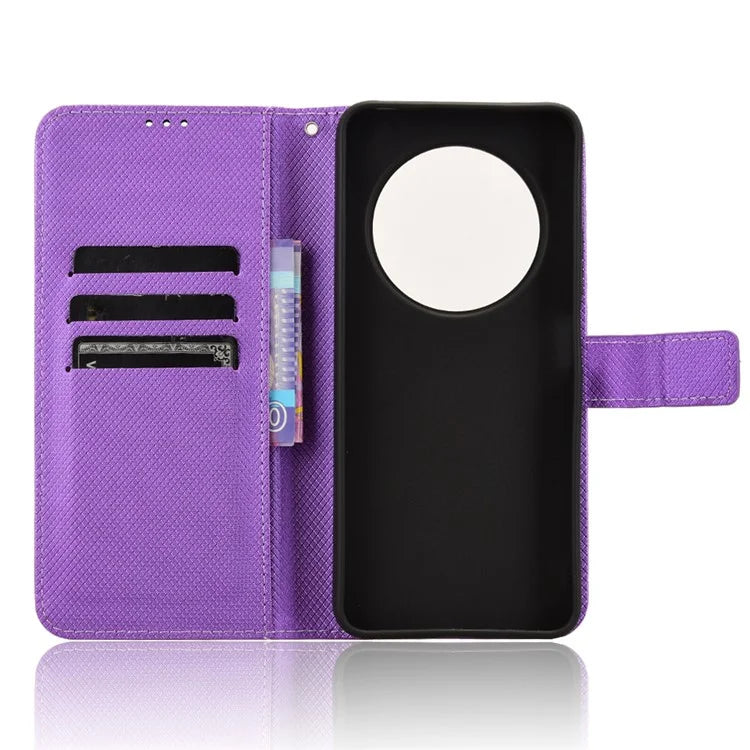 For Xiaomi Redmi 14C 4G Case PU Leather Diamond Texture Wallet Phone Cover