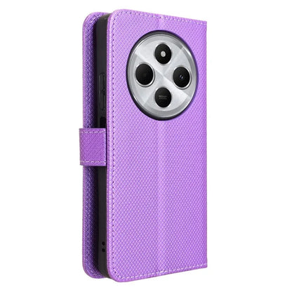 For Xiaomi Redmi 14C 4G Case PU Leather Diamond Texture Wallet Phone Cover