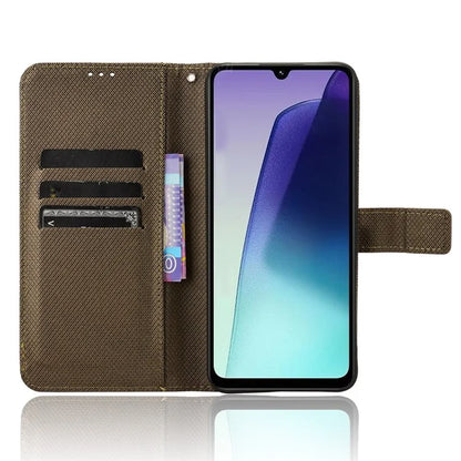 For Xiaomi Redmi 14C 4G Case PU Leather Diamond Texture Wallet Phone Cover
