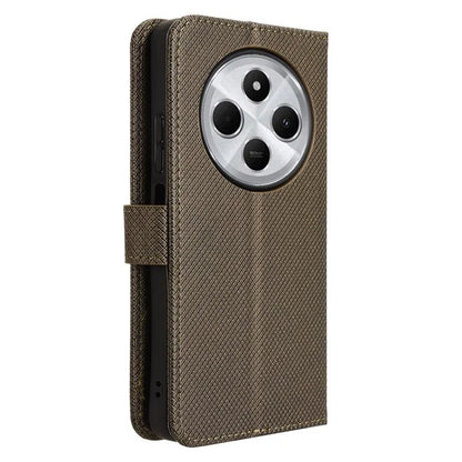 For Xiaomi Redmi 14C 4G Case PU Leather Diamond Texture Wallet Phone Cover