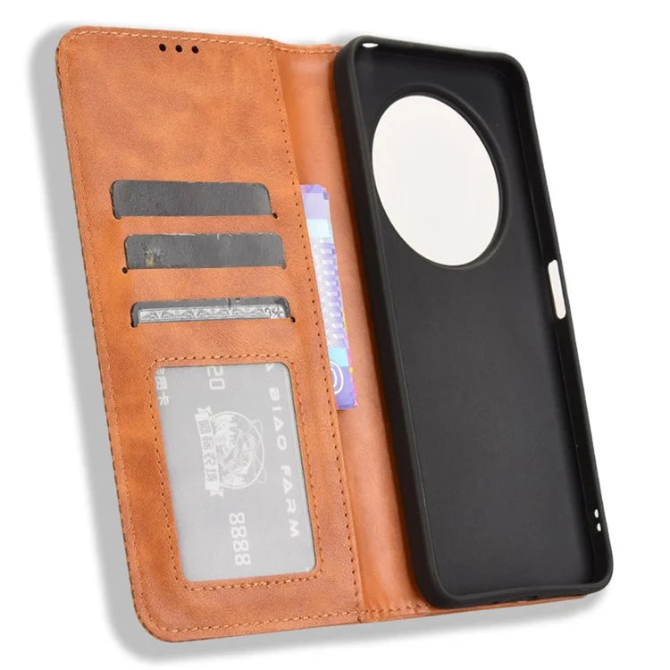 For Xiaomi Redmi 14C 4G Leather Case Wallet Stand Retro Texture Phone Cover