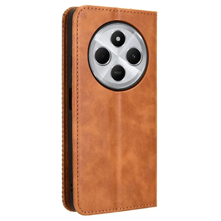 For Xiaomi Redmi 14C 4G Leather Case Wallet Stand Retro Texture Phone Cover