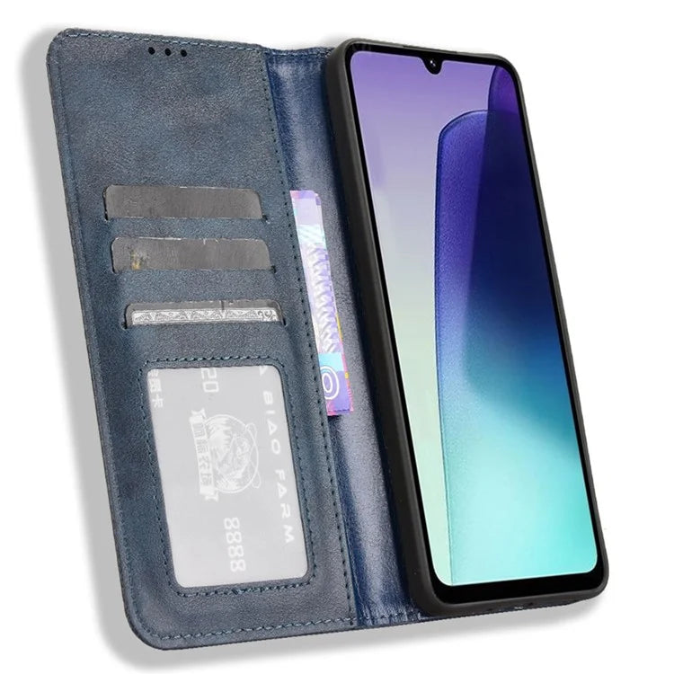 For Xiaomi Redmi 14C 4G Leather Case Wallet Stand Retro Texture Phone Cover
