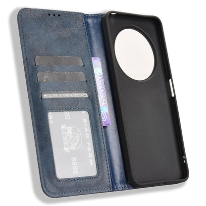 For Xiaomi Redmi 14C 4G Leather Case Wallet Stand Retro Texture Phone Cover