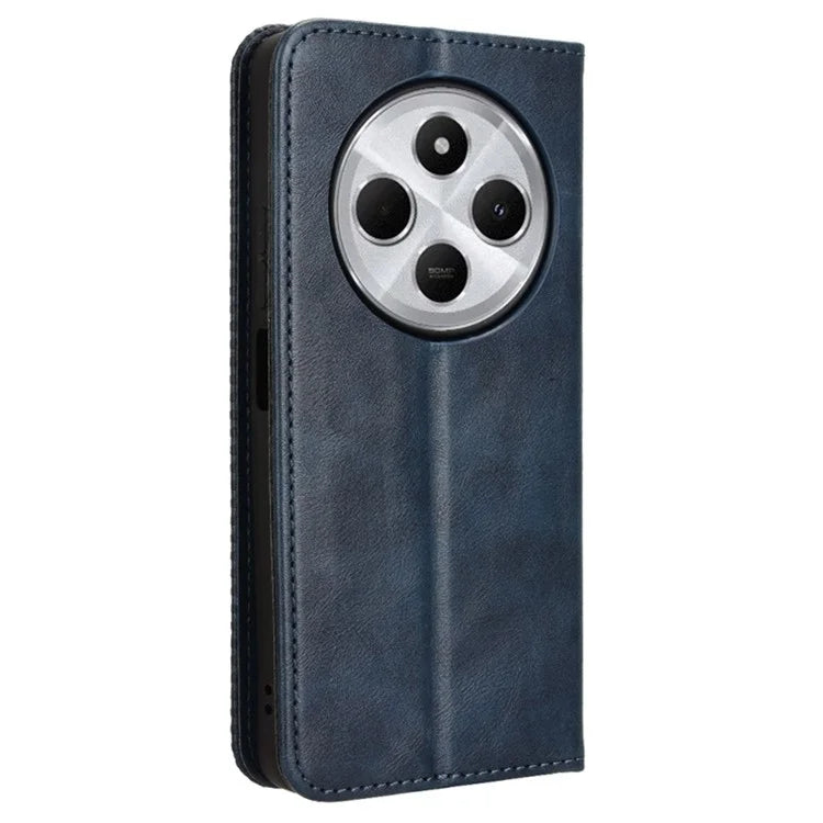 For Xiaomi Redmi 14C 4G Leather Case Wallet Stand Retro Texture Phone Cover