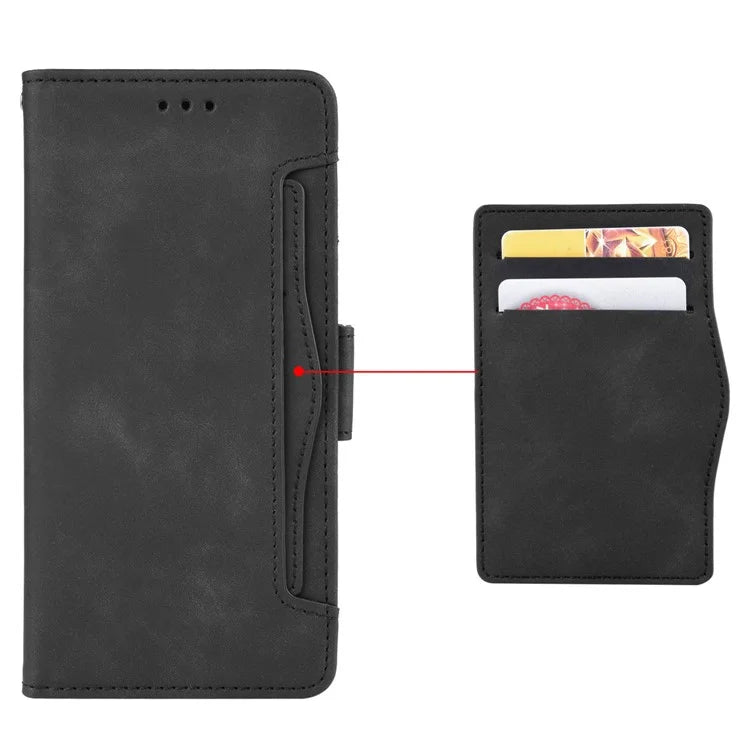 For ZTE nubia V60 Design / Blade V60 Design Leather Case Phone Wallet Cover with Multiple Card Slots