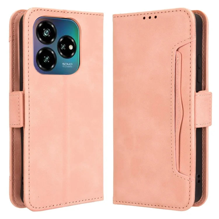 For ZTE nubia V60 Design / Blade V60 Design Leather Case Phone Wallet Cover with Multiple Card Slots
