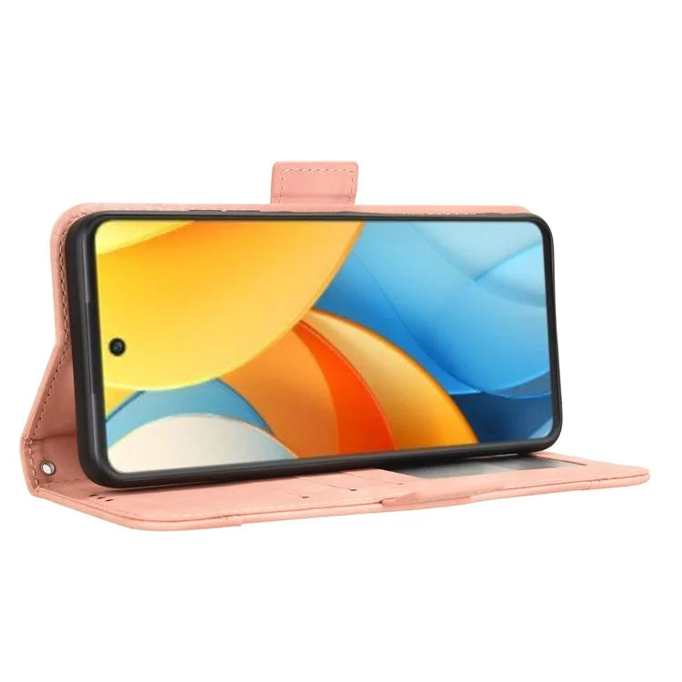 For ZTE nubia V60 Design / Blade V60 Design Leather Case Phone Wallet Cover with Multiple Card Slots