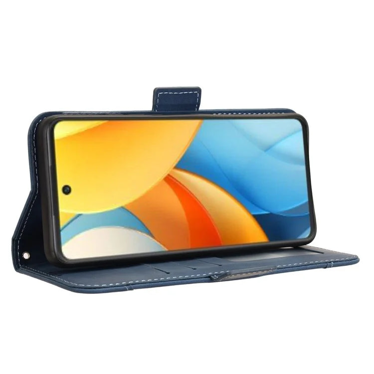 For ZTE nubia V60 Design / Blade V60 Design Leather Case Phone Wallet Cover with Multiple Card Slots
