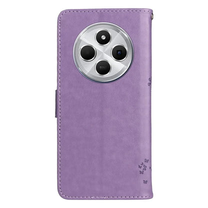 KT Imprinting Flower Series-3 For Xiaomi Redmi 14C 4G Case Cat Tree Pattern Flip Leather Phone Cover