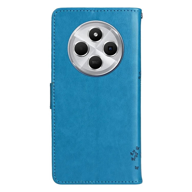 KT Imprinting Flower Series-3 For Xiaomi Redmi 14C 4G Case Cat Tree Pattern Flip Leather Phone Cover