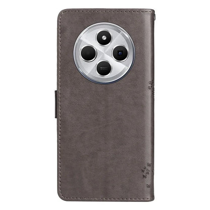 KT Imprinting Flower Series-3 For Xiaomi Redmi 14C 4G Case Cat Tree Pattern Flip Leather Phone Cover