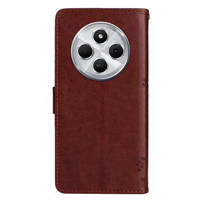 KT Imprinting Flower Series-3 For Xiaomi Redmi 14C 4G Case Cat Tree Pattern Flip Leather Phone Cover