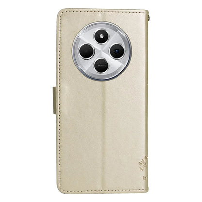 KT Imprinting Flower Series-3 For Xiaomi Redmi 14C 4G Case Cat Tree Pattern Flip Leather Phone Cover