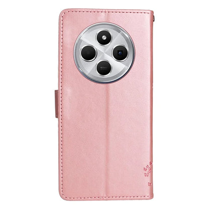 KT Imprinting Flower Series-3 For Xiaomi Redmi 14C 4G Case Cat Tree Pattern Flip Leather Phone Cover