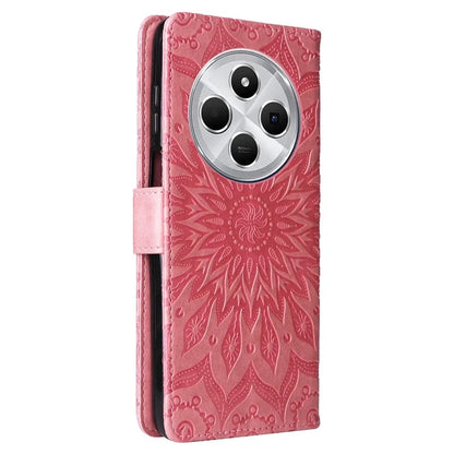 KT Imprinting Flower Series-1 For Xiaomi Redmi 14C 4G Case Sunflower Leather Wallet Phone Cover