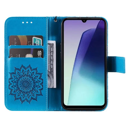 KT Imprinting Flower Series-1 For Xiaomi Redmi 14C 4G Case Sunflower Leather Wallet Phone Cover