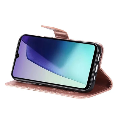 KT Imprinting Flower Series-1 For Xiaomi Redmi 14C 4G Case Sunflower Leather Wallet Phone Cover