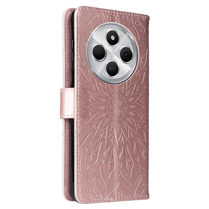 KT Imprinting Flower Series-1 For Xiaomi Redmi 14C 4G Case Sunflower Leather Wallet Phone Cover