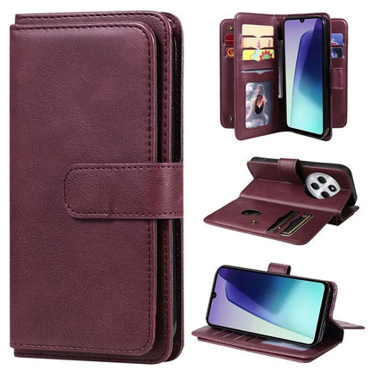 KT Multi-Functional Series-1 For Xiaomi Redmi 14C 4G Case 10 Card Holder Leather Phone Cover Stand