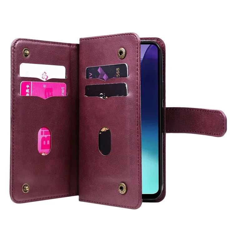 KT Multi-Functional Series-1 For Xiaomi Redmi 14C 4G Case 10 Card Holder Leather Phone Cover Stand