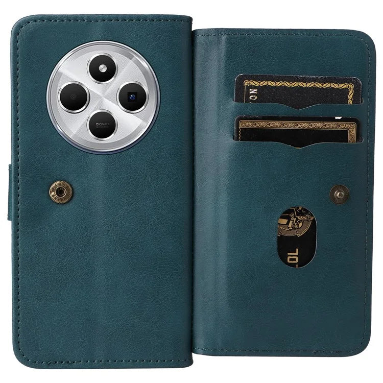 KT Multi-Functional Series-1 For Xiaomi Redmi 14C 4G Case 10 Card Holder Leather Phone Cover Stand