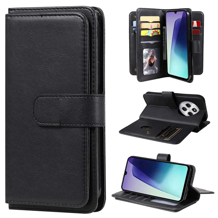 KT Multi-Functional Series-1 For Xiaomi Redmi 14C 4G Case 10 Card Holder Leather Phone Cover Stand