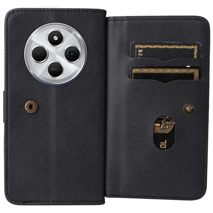 KT Multi-Functional Series-1 For Xiaomi Redmi 14C 4G Case 10 Card Holder Leather Phone Cover Stand
