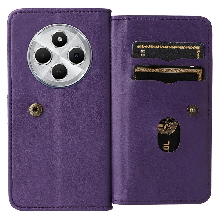 KT Multi-Functional Series-1 For Xiaomi Redmi 14C 4G Case 10 Card Holder Leather Phone Cover Stand
