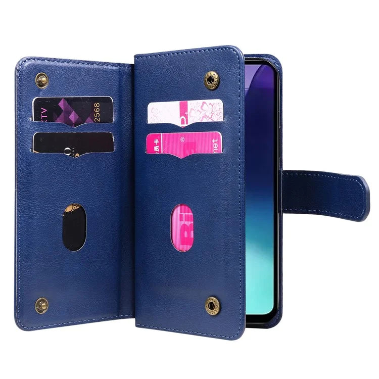 KT Multi-Functional Series-1 For Xiaomi Redmi 14C 4G Case 10 Card Holder Leather Phone Cover Stand