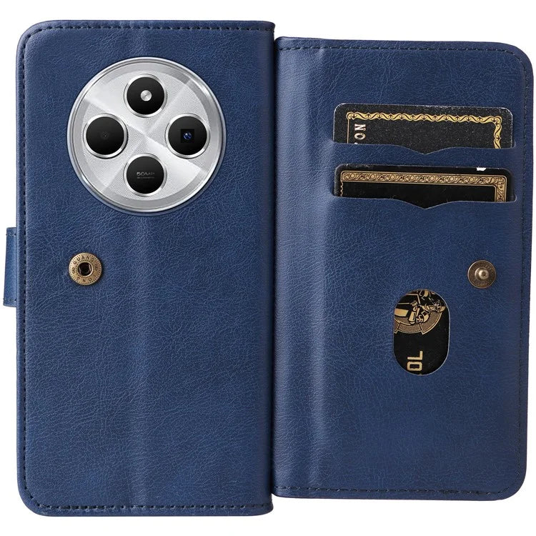 KT Multi-Functional Series-1 For Xiaomi Redmi 14C 4G Case 10 Card Holder Leather Phone Cover Stand