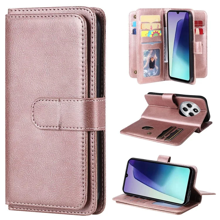 KT Multi-Functional Series-1 For Xiaomi Redmi 14C 4G Case 10 Card Holder Leather Phone Cover Stand