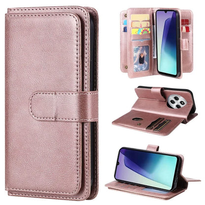 KT Multi-Functional Series-1 For Xiaomi Redmi 14C 4G Case 10 Card Holder Leather Phone Cover Stand