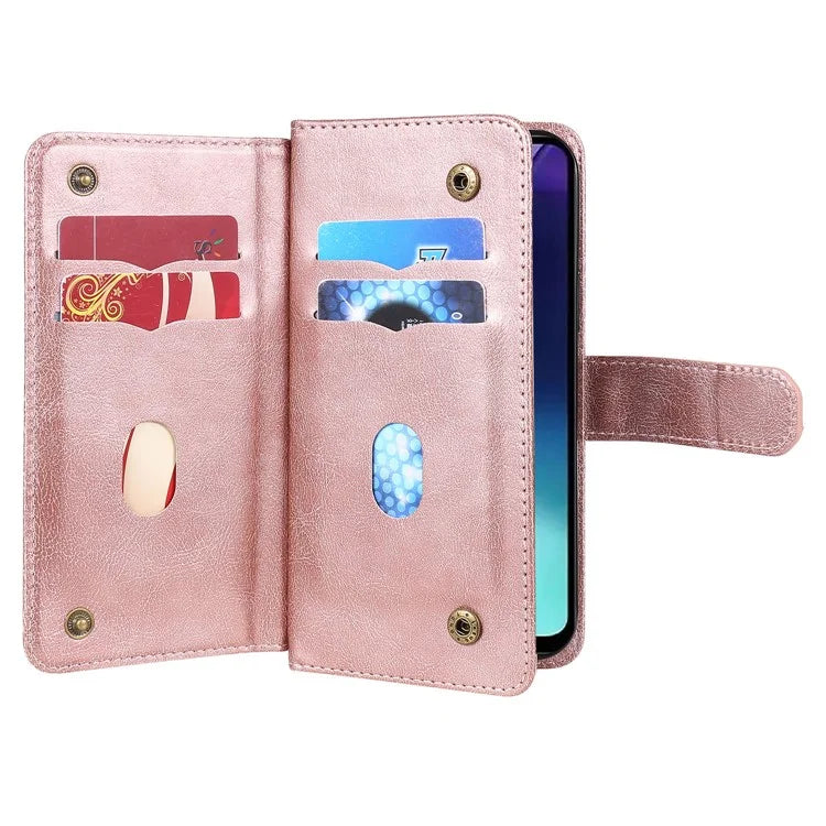 KT Multi-Functional Series-1 For Xiaomi Redmi 14C 4G Case 10 Card Holder Leather Phone Cover Stand