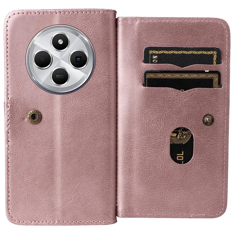 KT Multi-Functional Series-1 For Xiaomi Redmi 14C 4G Case 10 Card Holder Leather Phone Cover Stand