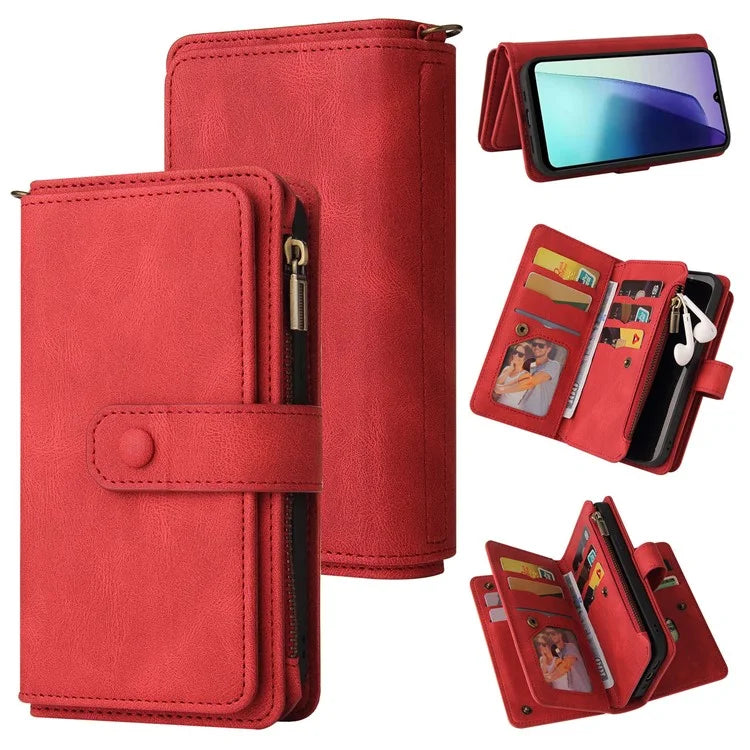 For Xiaomi Redmi 14C 4G Phone Case Zipper Wallet Leather Stand Cover