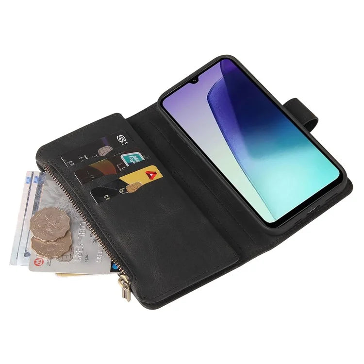 For Xiaomi Redmi 14C 4G Phone Case Zipper Wallet Leather Stand Cover
