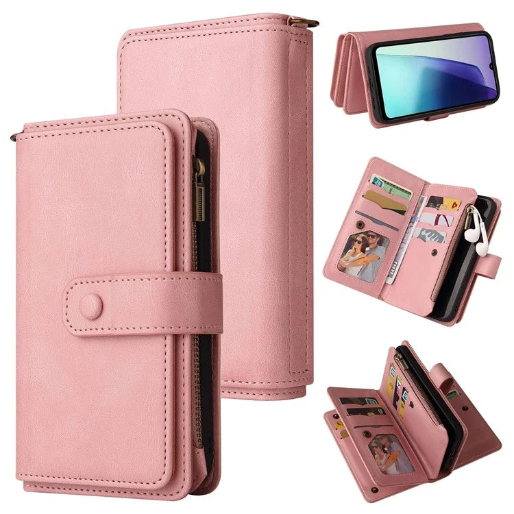 For Xiaomi Redmi 14C 4G Phone Case Zipper Wallet Leather Stand Cover