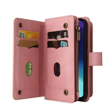 For Xiaomi Redmi 14C 4G Phone Case Zipper Wallet Leather Stand Cover