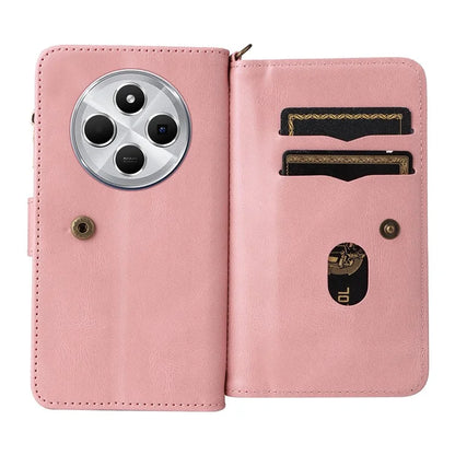 For Xiaomi Redmi 14C 4G Phone Case Zipper Wallet Leather Stand Cover