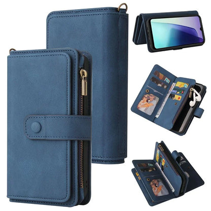 For Xiaomi Redmi 14C 4G Phone Case Zipper Wallet Leather Stand Cover