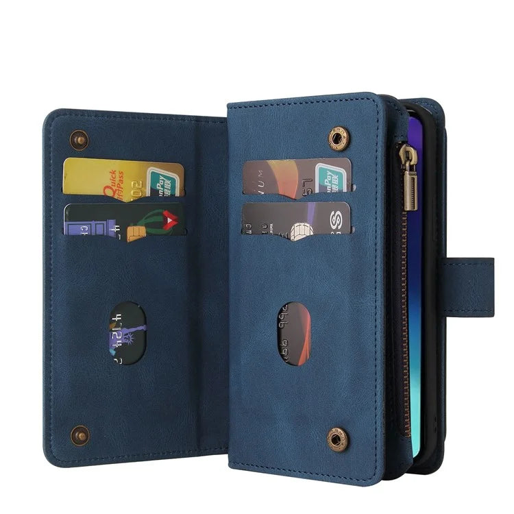For Xiaomi Redmi 14C 4G Phone Case Zipper Wallet Leather Stand Cover